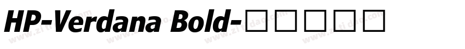 HP-Verdana Bold字体转换